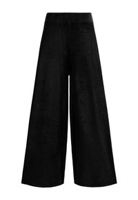 FINE CHENILLE STRAIGHT-LEG - Nadrágok - black