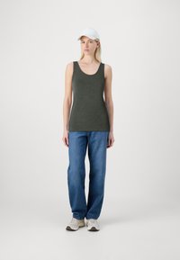 JDY JDYMILA TANK 2 PACK - Felső - dark grey melange/white