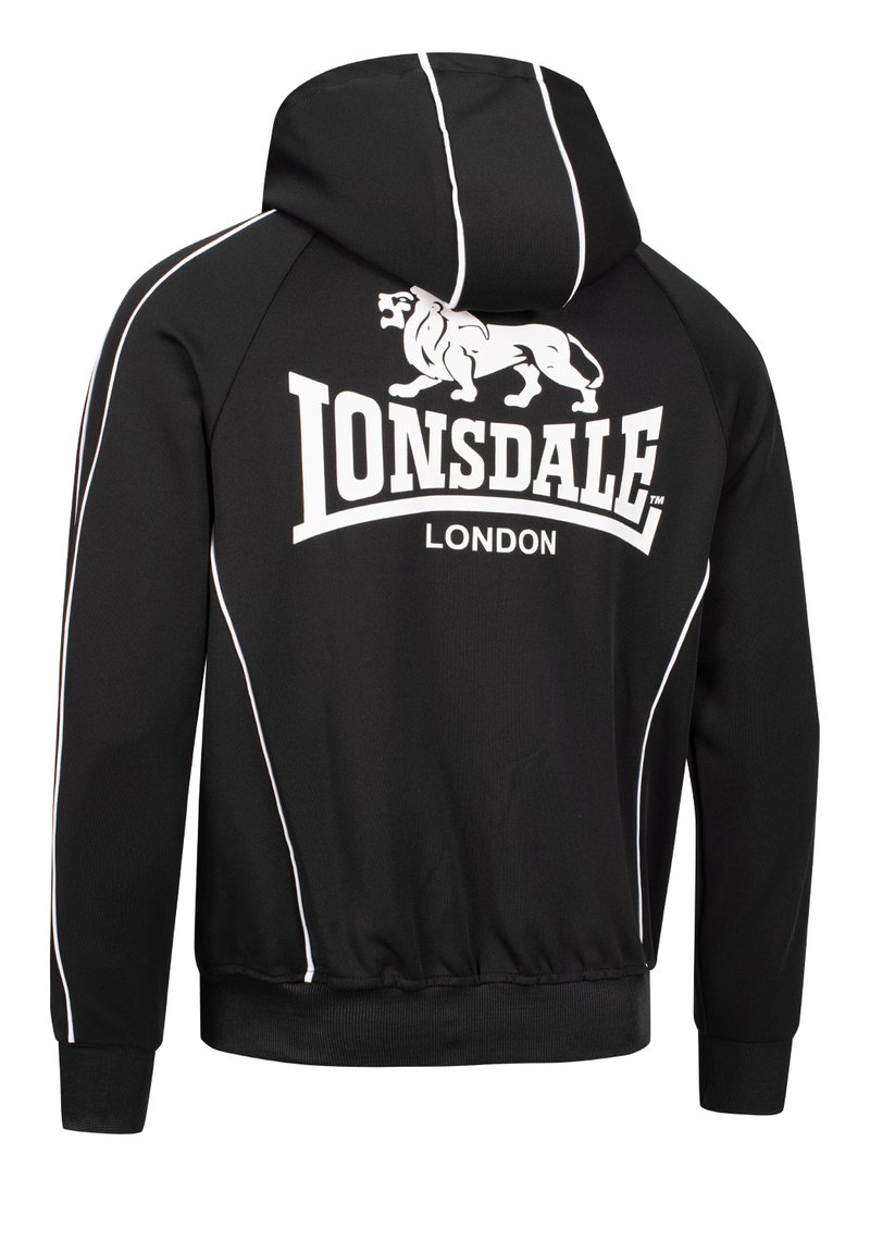 Lonsdale - ACHAV - Zip-up sweatshirt - black white, Enlarge