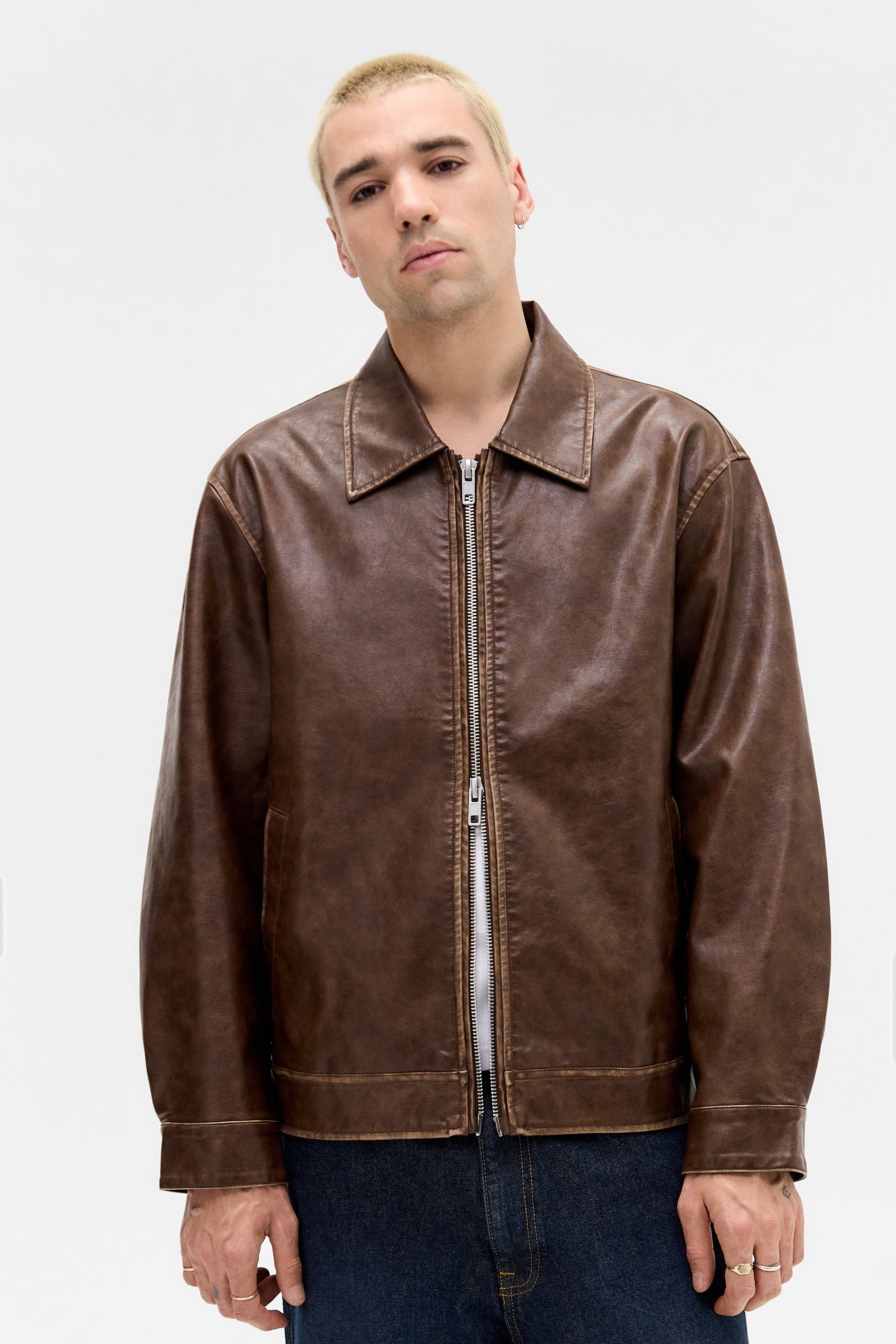 BDG Urban Outfitters HARRINGTON UNISEX - Faux leather jacket