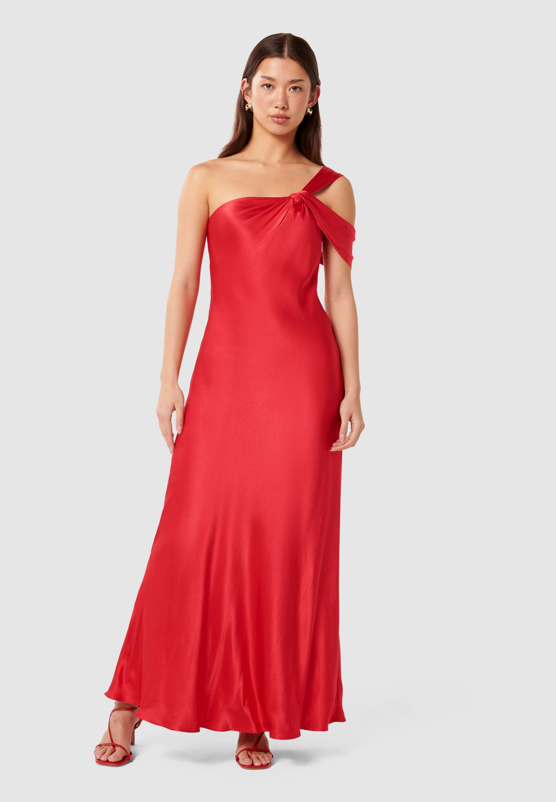 sachin and babi light blue dress Andalouse one-shoulder midi dress in red - Vivienne Westwood main image 0