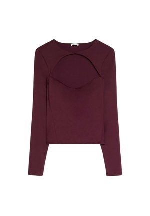 Bershka, T-shirt à manches longues - dark red
