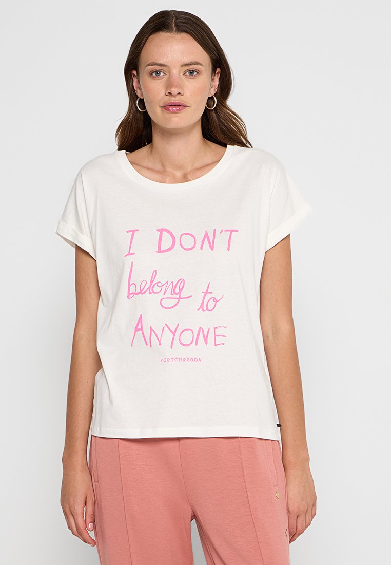 Scotch & Soda T-shirt print crème