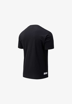 HOOPS ESSENTIAL TEE - Camiseta estampada - black