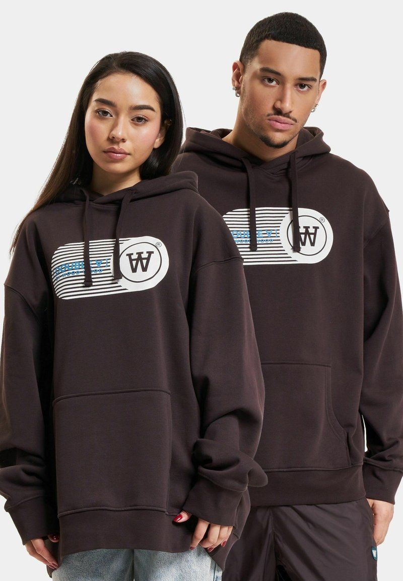 WOOD WOOD CASS - Kapucnis pulóver - black coffee