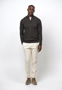 PROFUOMO THE MERINO HALF ZIP - Strickpullover - dark brown
