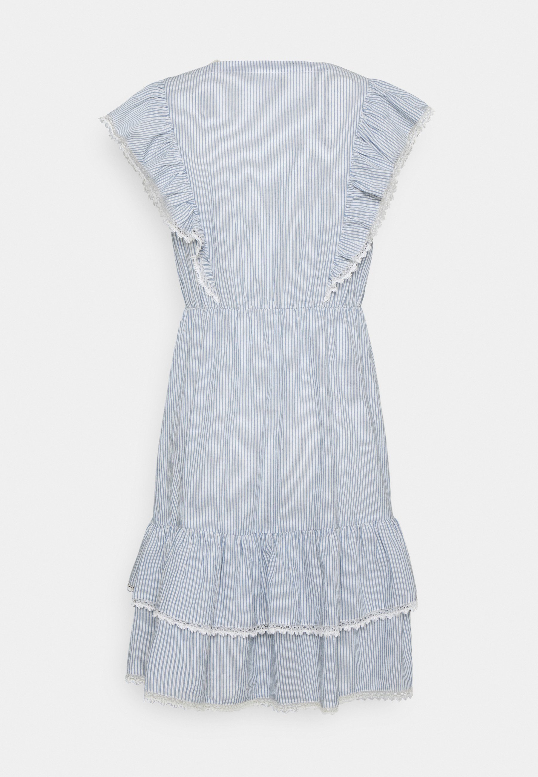 VILA PETITE VIMALIA FLOUNCE DRESS - Vestito estivo - snow  white/colony/navy/bianco - Zalando.it