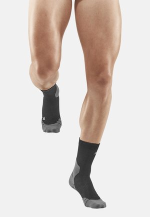 LIGHT MERINO HIKING COMPRESSION SOCKS MID CUT MEN - MADE IN GERMANY - Socks - black