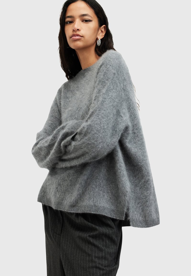 AllSaints CREW NECK - Neule - grey marl