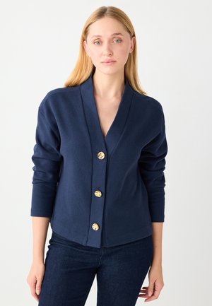 RELAXED FIT V-NECK SOFT - Gilet - dark blue