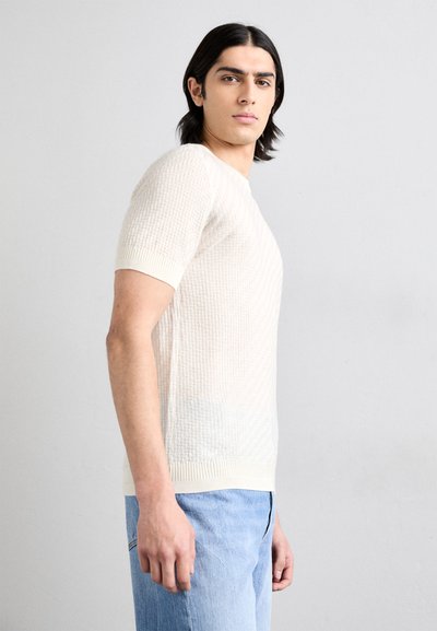 Emporio Armani MAGLIA - Basic póló - bianco latte