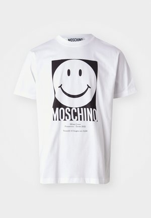 MOSCHINO ICONIC ARCHIVE SMILE - T-shirt con stampa - white
