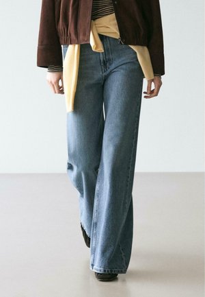 MID-RISE BELL - Wide Leg - blue