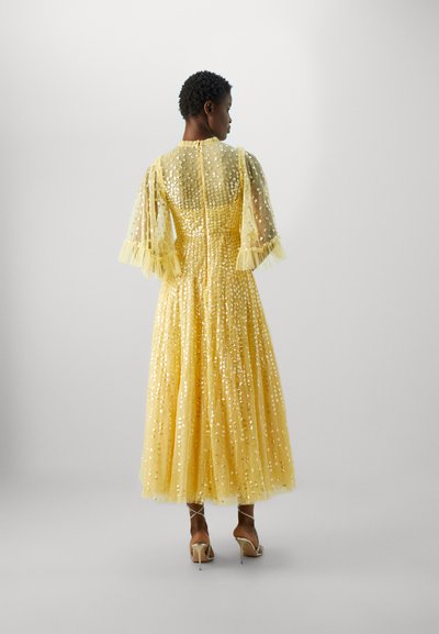 Needle & Thread RAINDROP SHORT SLEEVE ANKLE GOWN - Cocktailjurk - lemon