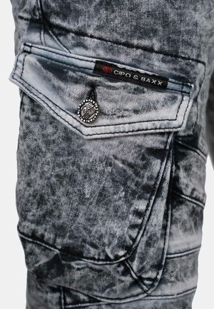 Cipo & Baxx, HERREN REGULAR FIT HOSE STONEWASHED - Jeans Tapered Fit - black