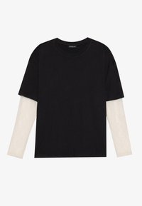 Langærmet T-shirt - black/off-white