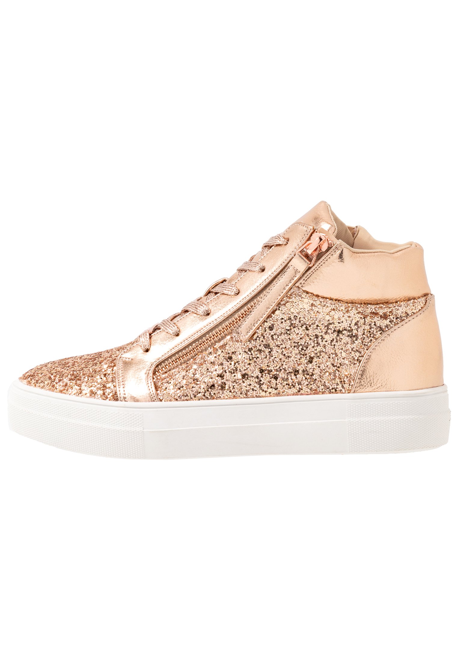 dune rose gold trainers