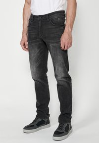 Koroshi STRETCH  - Džinsi ar taisnām starām - black