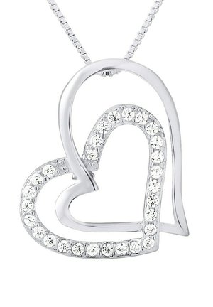 COEURS CROISES NECKLACE WITH PENDANT FINE SILVER 925/1000 - Collier - argentée couleur
