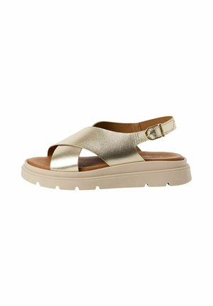Sandalen met plateauzool - light gold