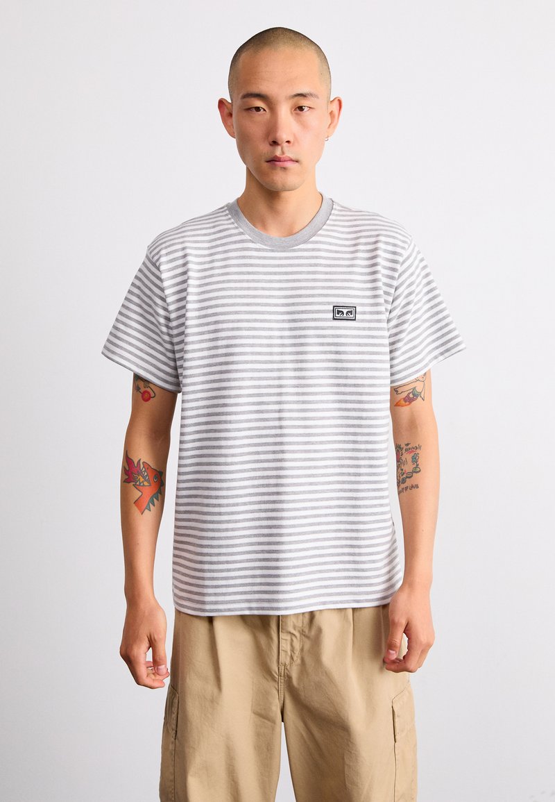 Obey Clothing ESTABLISHED WORKS EYES - Apdrukāts T-krekls - ash grey