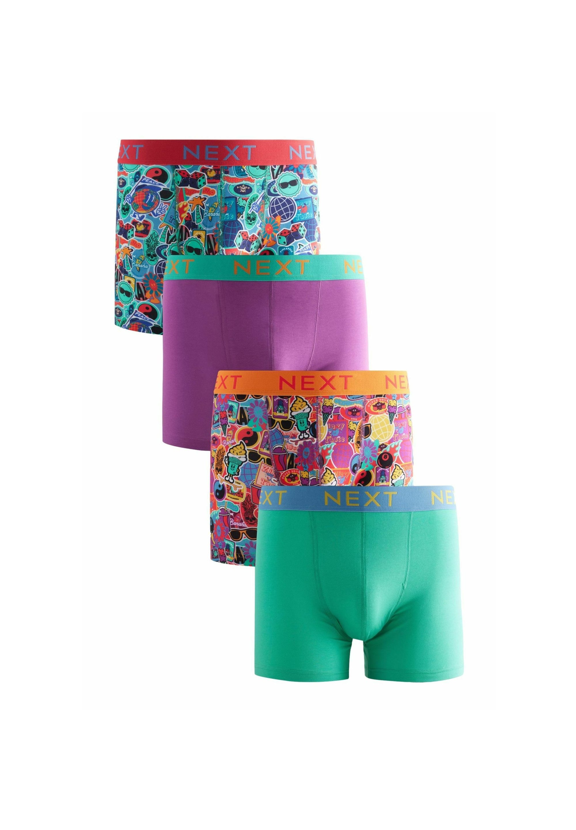 NEXT – Confezione Da 7 Boxer Aderenti In Cotone, Lavabili In Lavatrice, Per Uomo E Bambino, Stile Classico Inglese