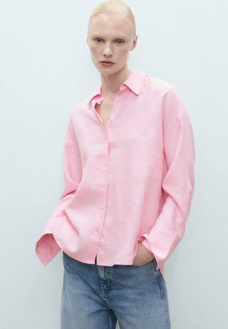 Mango Button-down blouse - light pink
