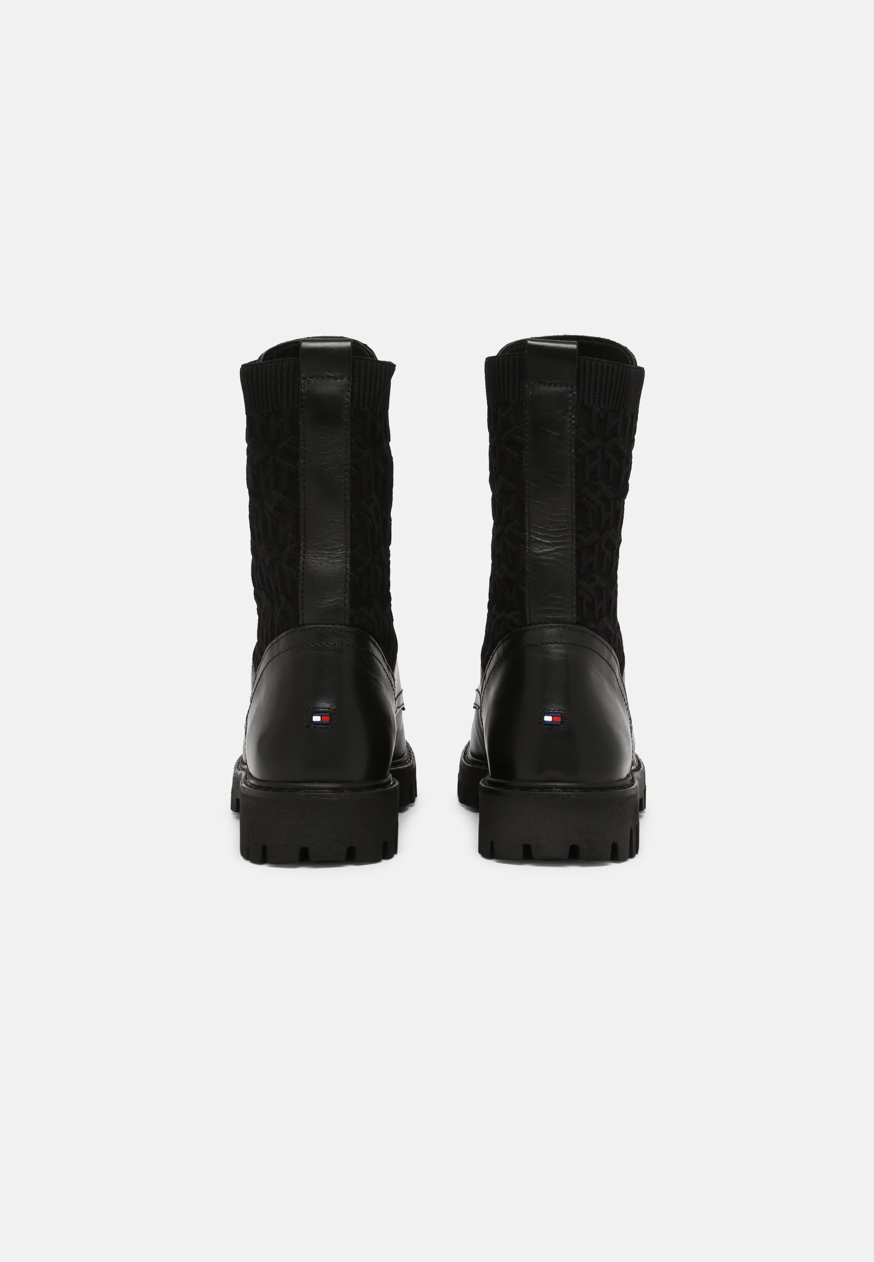Tommy Hilfiger TH KNITTED FLAT BOOT - Lace-up ankle boots - Botines con  cordones - black/negro - Zalando.es