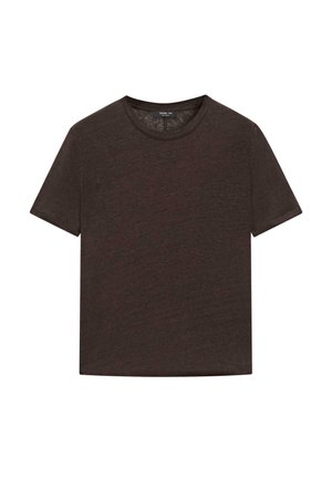 Massimo Dutti T-shirts basic - mottled dark brown