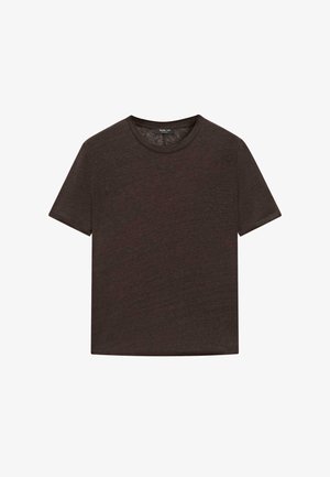 Massimo Dutti T-shirts basic - mottled dark brown