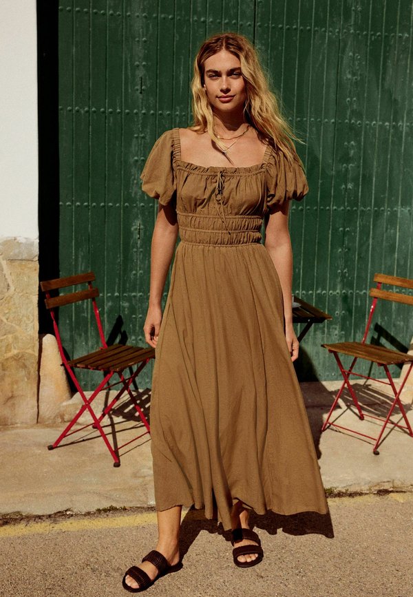 PUFF SLEEVE MIDI - Freizeitkleid