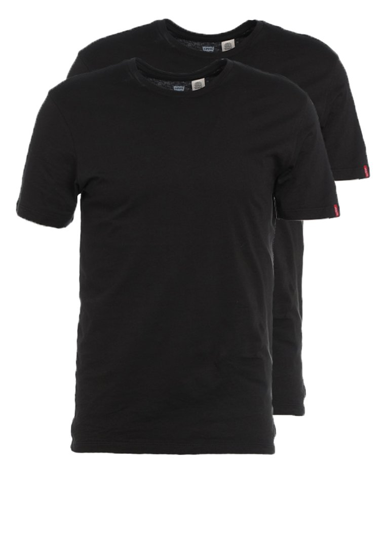 Levi's® SLIM FIT 2 PACK - T-shirt basic - black/nero - Zalando.it