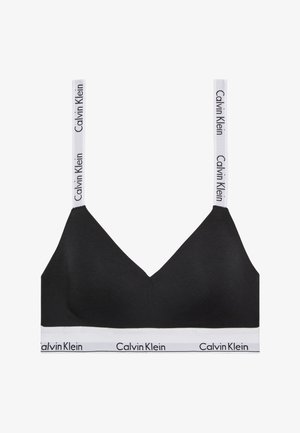 Calvin Klein Underwear, LGHTLY LINED BRALETTE - ICON COTTON MODAL, czarny