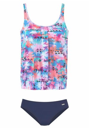 Bikini - pink-blau-bedruckt