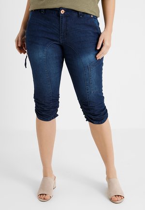 CAPRI - Jeans Shorts - dark blue denim