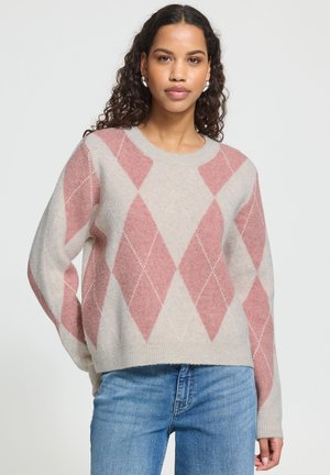 ICHI, IHFENSTER LS - Maglione - oatmeal zephyr harlequin
