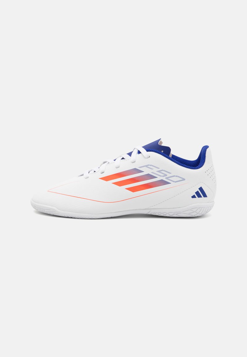 adidas Performance F50 CLUB IN UNISEX - Indoor football boots - footwear white/solar red/lucid blue
