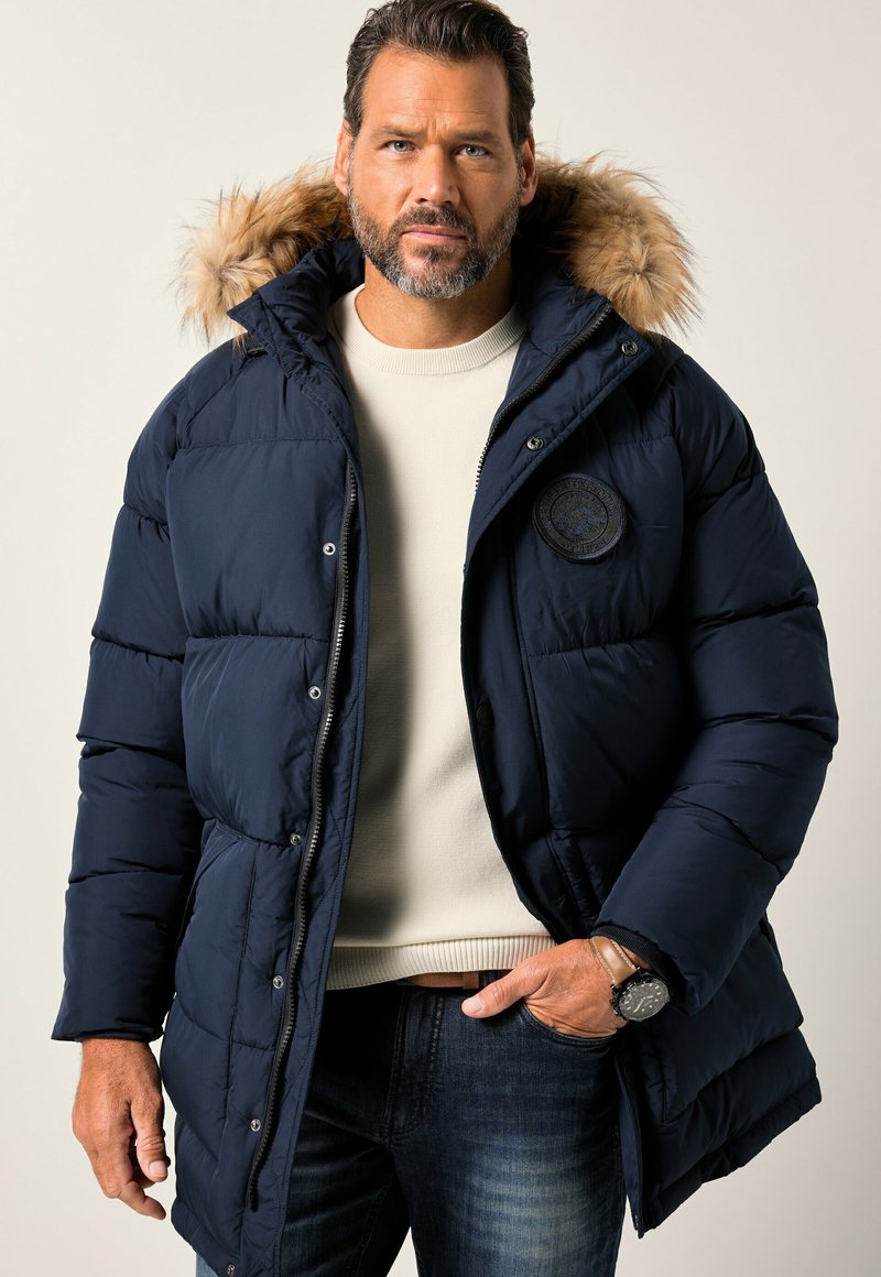 Parka Uomo Invernale Imbottito Con Cappuccio E Fodera In Pelliccia | Cappotto Caldo E Alla Moda | Giubbotto Lungo Antivento - 4