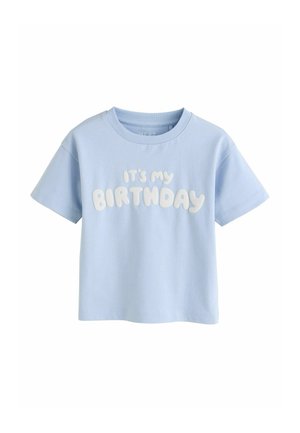 REGULAR FIT - SHORT SLEEVE GRAPHIC - T-Shirt print - blue it's my birthday