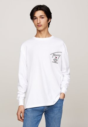 Tommy Jeans REG TWIST - Maglietta a manica lunga - white