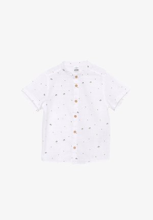 JUDGE COLLAR SHORT SLEEVE PATTERNED POPLIN - Camicia - ecru