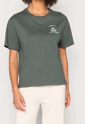 Triko s potiskem - khaki