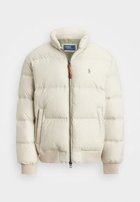 TEXTURED RIPSTOP DOWN JACKET - Žieminė striukė - khaki stone