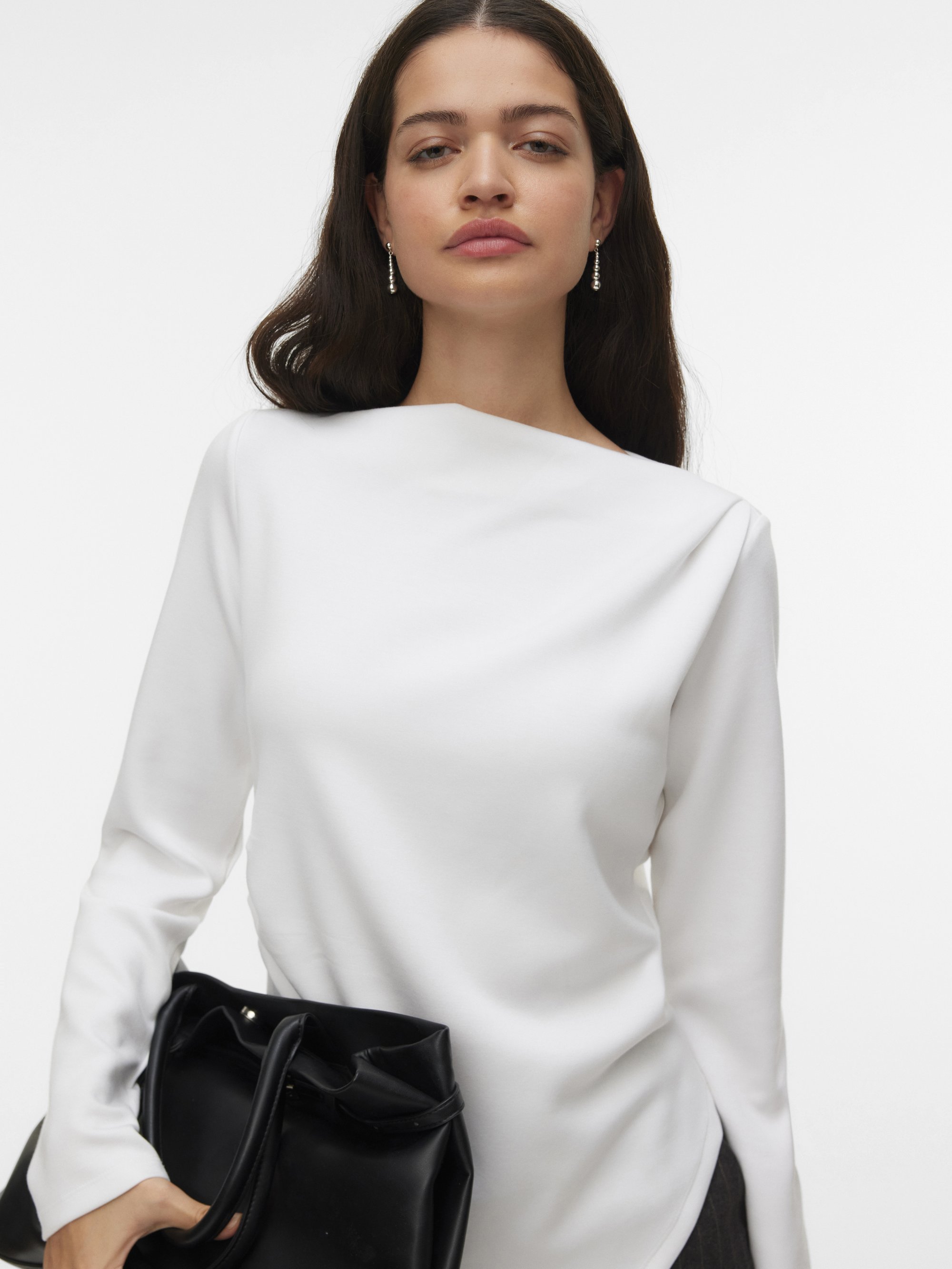 Vero Moda Tall VMHELSINKI DEEP V NECK - Maglietta A Manica Lunga Black Veb21d03v Q11