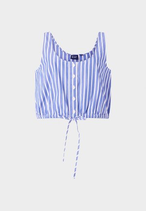 GAP, FRONT CINCHED - Blúzka - blue/white