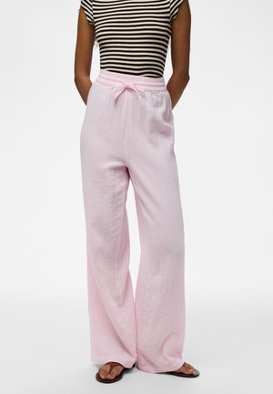 Pieces, PCSASTINA HW WIDE PANTS WVN BC - Bukser - cradle pink