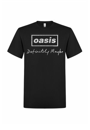 OASIS- DEFINITELY MAYBE SCRIPT - T-shirt print - black