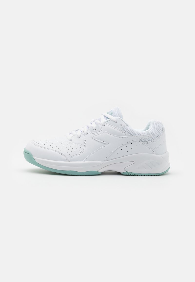 Diadora SMASH 6 - Vairāku kortu tenisa apavi - white/surf spray