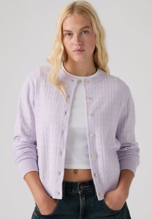 Levi's®, SUPER SOFT CREWNECK CARDI POINTELLE - Жилетка - lavender blue