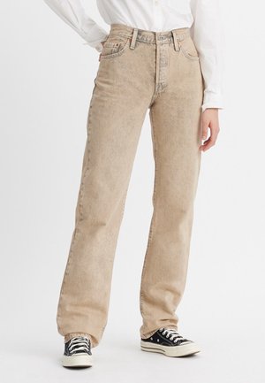 Straight leg jeans - beige